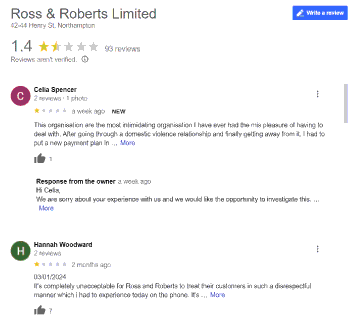 Ross and Roberts Reviews